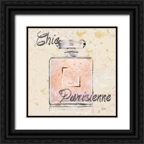 Chic Parfume Black Ornate Wood Framed Art Print with Double Matting by Nan