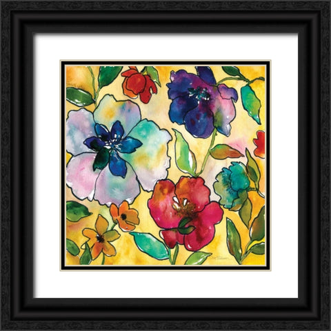 Bright and Colorful Black Ornate Wood Framed Art Print with Double Matting by Robinson, Carol