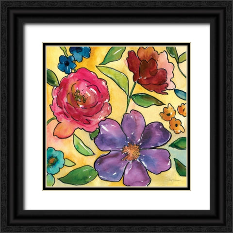 Bright and Colorful Black Ornate Wood Framed Art Print with Double Matting by Robinson, Carol