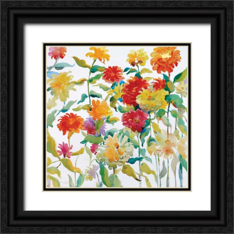 Zinnia Mixer I Black Ornate Wood Framed Art Print with Double Matting by Troise Heidel, Theresa