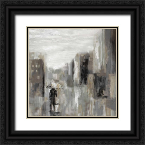 Rainy Weekend Black Ornate Wood Framed Art Print with Double Matting by Nan