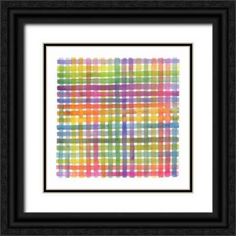 Plaid I Black Ornate Wood Framed Art Print with Double Matting by Troise Heidel, Theresa