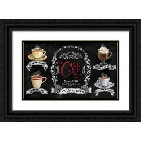 Fresh Brewed Black Ornate Wood Framed Art Print with Double Matting by Knutsen, Conrad