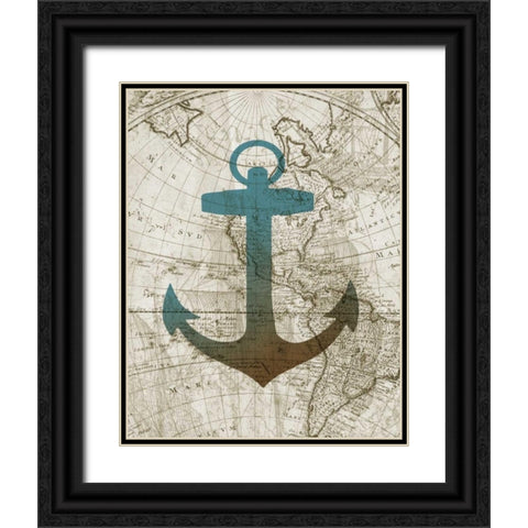 Sea Anchor Black Ornate Wood Framed Art Print with Double Matting by Knutsen, Conrad