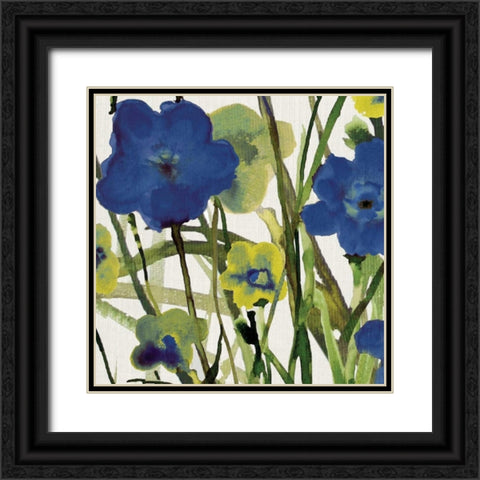 Picking Flowers I Black Ornate Wood Framed Art Print with Double Matting by Jill, Susan