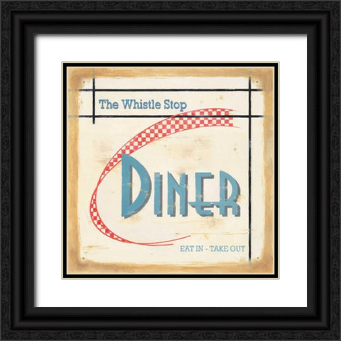 Whistle Stop Diner Black Ornate Wood Framed Art Print with Double Matting by Alderson, Lisa