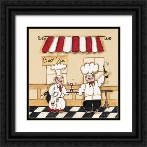 Best Vin Black Ornate Wood Framed Art Print with Double Matting by Alldredge, Joy