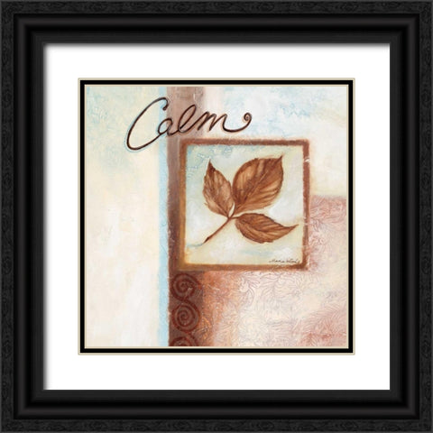 Calm Black Ornate Wood Framed Art Print with Double Matting by Woods, Maria