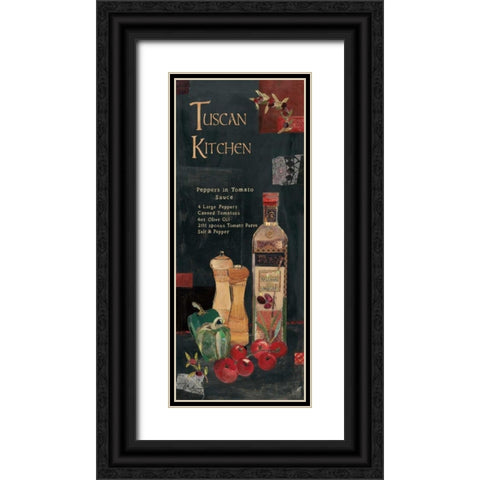 Peppers in Tomato Sauce Black Ornate Wood Framed Art Print with Double Matting by Pope, Kate and Elizabeth