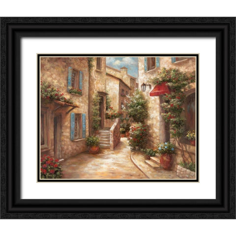 Italiano Villagio I Black Ornate Wood Framed Art Print with Double Matting by Nan