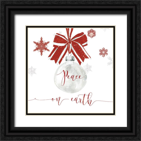 Peace Ornament Black Ornate Wood Framed Art Print with Double Matting by Robinson, Carol