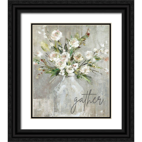 Gather Black Ornate Wood Framed Art Print with Double Matting by Robinson, Carol