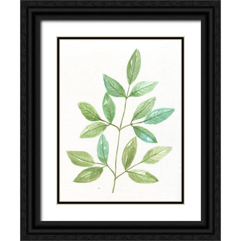 Spring Greens III Black Ornate Wood Framed Art Print with Double Matting by Nan