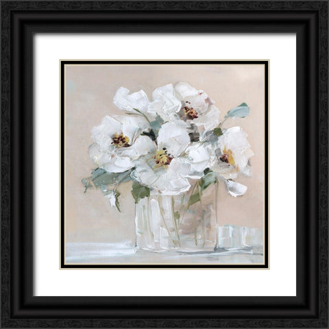 Soft Whites I Black Ornate Wood Framed Art Print with Double Matting by Swatland, Sally