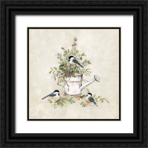 Winter Garden Gathering I Black Ornate Wood Framed Art Print with Double Matting by Swatland, Sally