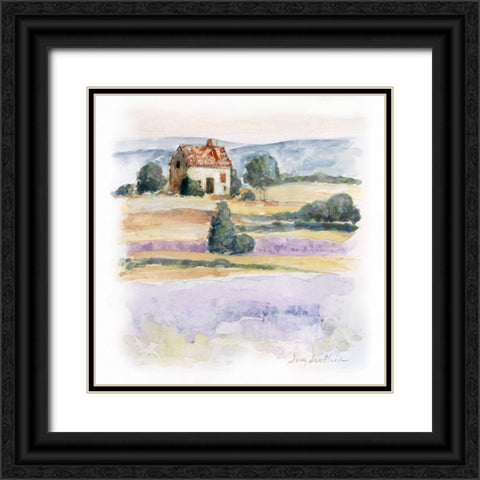 Lavender Country II Black Ornate Wood Framed Art Print with Double Matting by Swatland, Sally