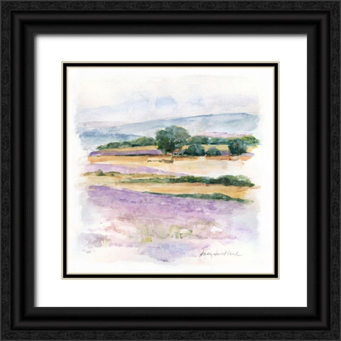 Lavender Country III Black Ornate Wood Framed Art Print with Double Matting by Swatland, Sally