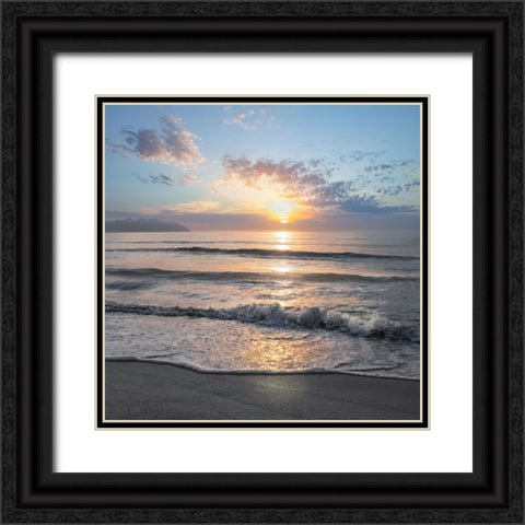 Warm Veil Black Ornate Wood Framed Art Print with Double Matting by Calascibetta, Mike