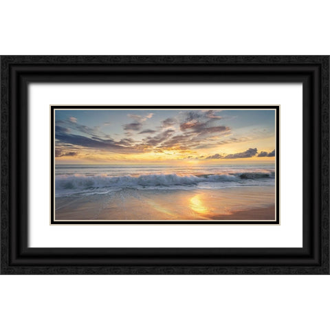 Azio Island Black Ornate Wood Framed Art Print with Double Matting by Calascibetta, Mike