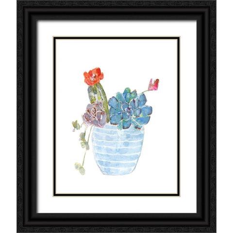 Cactus and Succulent Blooms I Black Ornate Wood Framed Art Print with Double Matting by Swatland, Sally