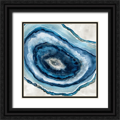 Navy Agate I Black Ornate Wood Framed Art Print with Double Matting by Robinson, Carol