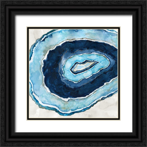 Navy Agate II Black Ornate Wood Framed Art Print with Double Matting by Robinson, Carol