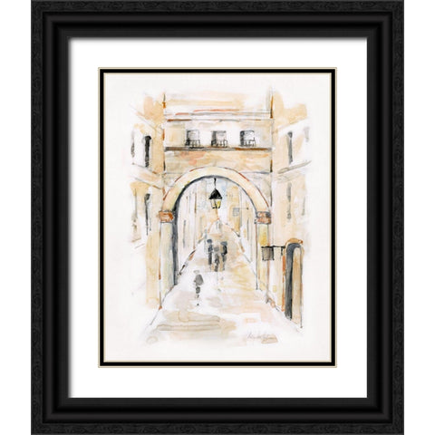 Venice Market Day I Black Ornate Wood Framed Art Print with Double Matting by Swatland, Sally