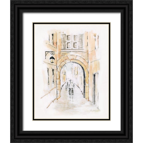 Venice Market Day II Black Ornate Wood Framed Art Print with Double Matting by Swatland, Sally