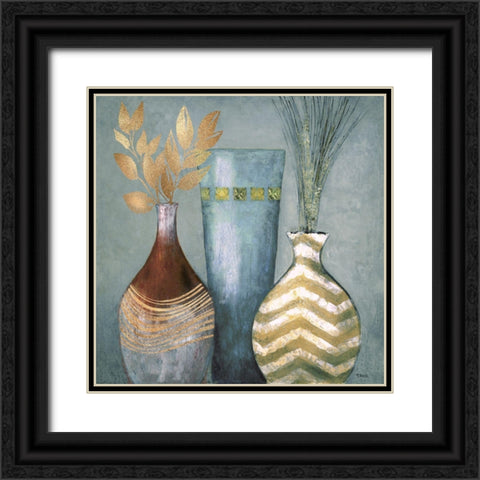 Portofino II Black Ornate Wood Framed Art Print with Double Matting by Tava Studios