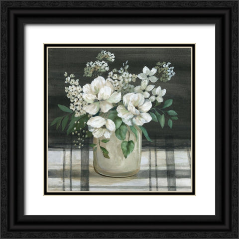 Country Bouquet Black Ornate Wood Framed Art Print with Double Matting by Nan