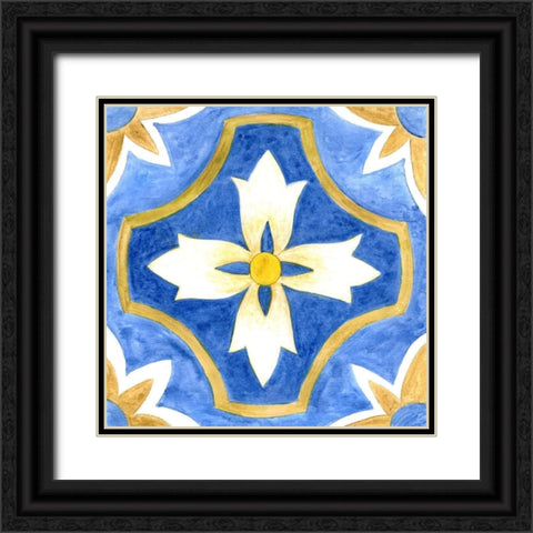 Odyssey Tile I Black Ornate Wood Framed Art Print with Double Matting by Tava Studios