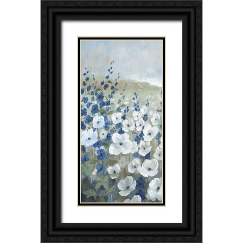 New Meadows Flowers I Black Ornate Wood Framed Art Print with Double Matting by Nan