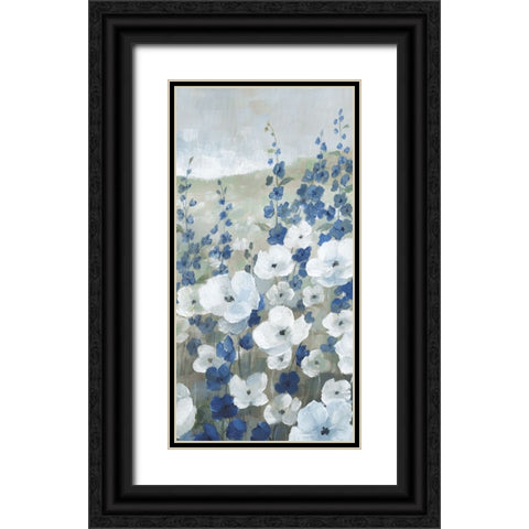 New Meadows Flowers II Black Ornate Wood Framed Art Print with Double Matting by Nan