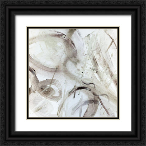 Walking In The Rain I Black Ornate Wood Framed Art Print with Double Matting by Jill, Susan