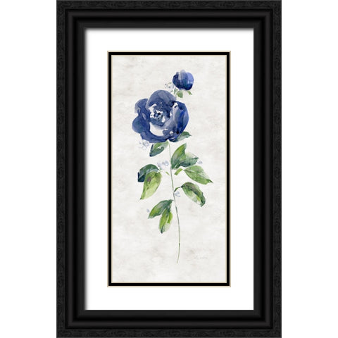 Forever Blue II Black Ornate Wood Framed Art Print with Double Matting by Swatland, Sally