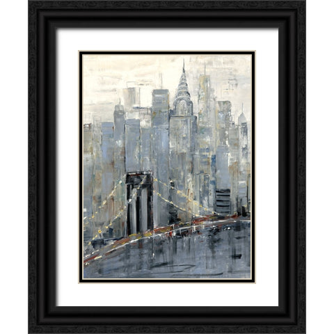 Midtown Morning Black Ornate Wood Framed Art Print with Double Matting by Swatland, Sally