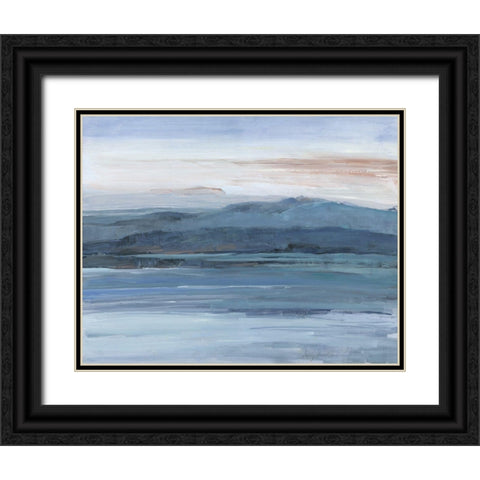 Across the Lake Black Ornate Wood Framed Art Print with Double Matting by Swatland, Sally