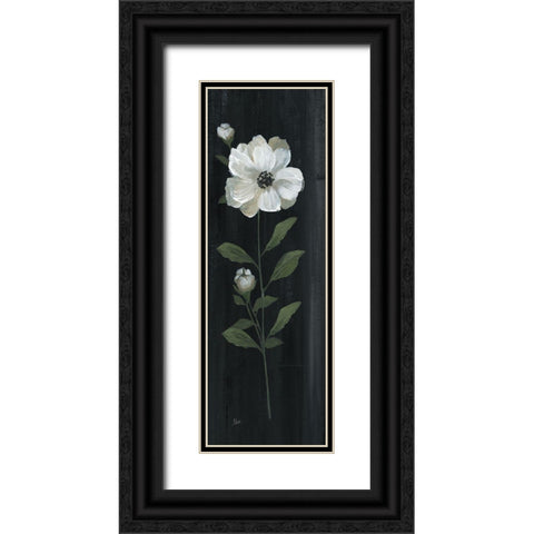 White Country Botanical I Black Ornate Wood Framed Art Print with Double Matting by Nan