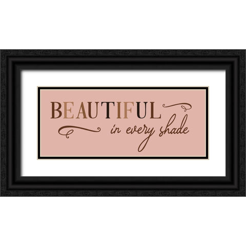 Every Shade Black Ornate Wood Framed Art Print with Double Matting by CAD Designs