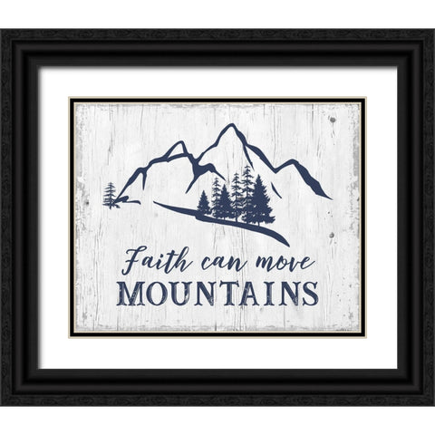 Move Mountains Black Ornate Wood Framed Art Print with Double Matting by CAD Designs
