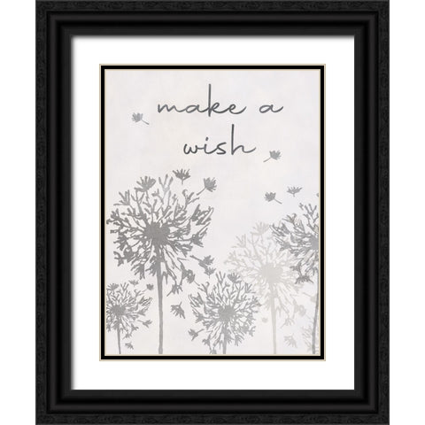 Make A Wish Black Ornate Wood Framed Art Print with Double Matting by CAD Designs