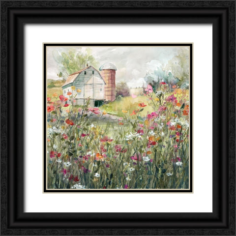 Farm in Bloom Black Ornate Wood Framed Art Print with Double Matting by Nan