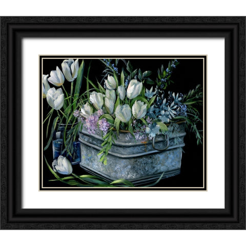 Wild Tulips Black Ornate Wood Framed Art Print with Double Matting by Brooks, Donna