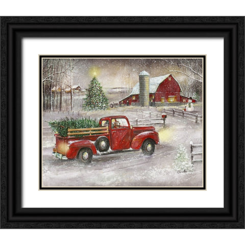 Making Christmas Memories Black Ornate Wood Framed Art Print with Double Matting by Manning, Ruane