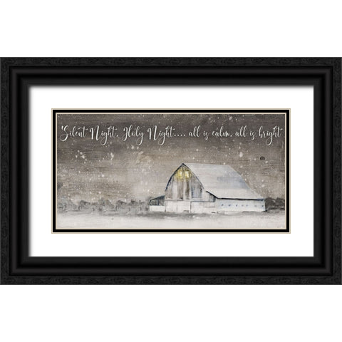 Silent Night Black Ornate Wood Framed Art Print with Double Matting by Swatland, Sally