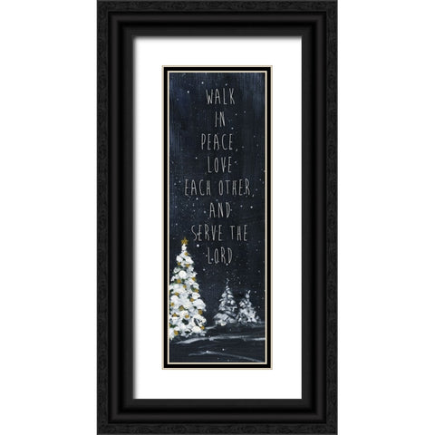 Peace Tree Black Ornate Wood Framed Art Print with Double Matting by Swatland, Sally