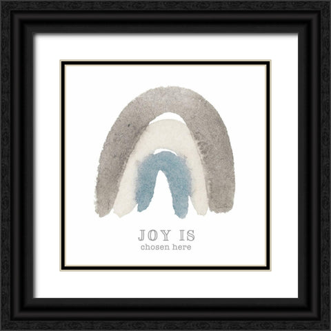 Joy Rainbow Black Ornate Wood Framed Art Print with Double Matting by Gunn, Kourtni