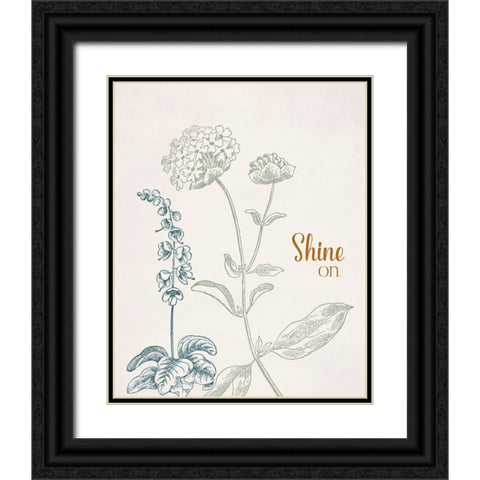 Shine On Black Ornate Wood Framed Art Print with Double Matting by Santiago, Daniela