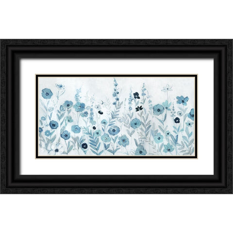 Endless Field of Blue Black Ornate Wood Framed Art Print with Double Matting by Swatland, Sally