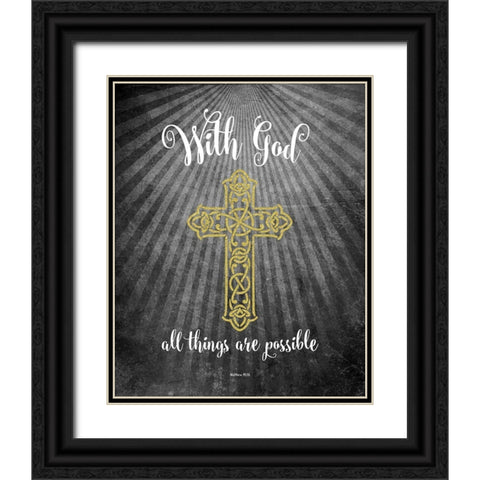 With God Gold Black Ornate Wood Framed Art Print with Double Matting by Murray, Amanda